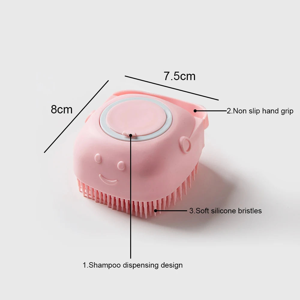 Brosse Douce en Silicone 2-en-1 pour Chiens & Chats